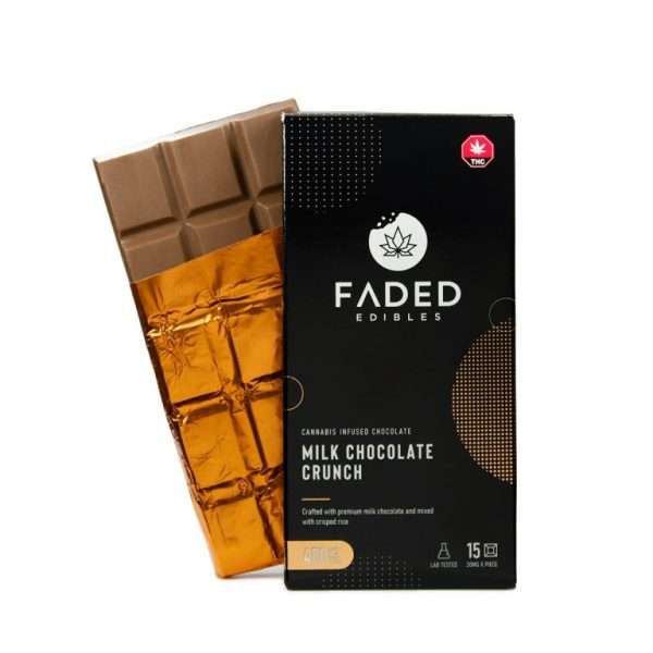 Faded Cannabis Co. – Milk Chocolate Crunch Bar ~ 450mg