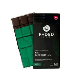 Faded Cannabis Co. – Mint Dark Chocolate Bar ~ 450mg