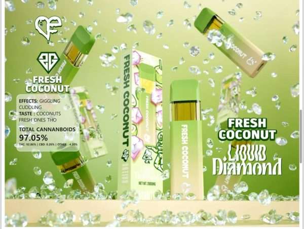 Liquid Diamond byfavorites – 2g Disposable Vape Pen ~ Fresh Coconut