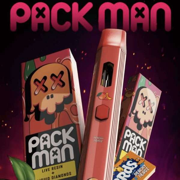 PackMan – 2g Disposable Vape Pen [Live Resin + Liquid Diamonds] ~ Peachy Nerdz