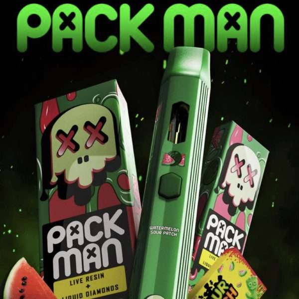 PackMan – 2g Disposable Vape Pen [Live Resin + Liquid Diamonds] ~ Watermelon Sour Patch