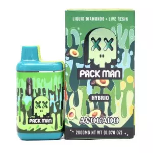 PackMan – 2g Disposable Vape Pen [Live Resin + Liquid Diamonds] ~ Avocado