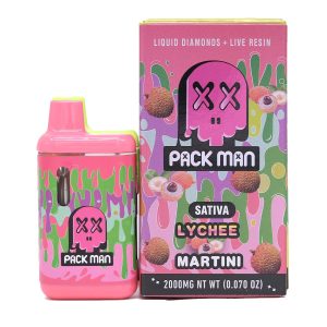 PackMan – 2g Disposable Vape Pen [Live Resin + Liquid Diamonds] ~ Lychee Martini