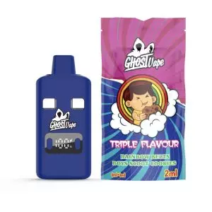 Thc Ghost Vapes - Dual Flavours - Rainbow Belts & Boys Scout Cookies