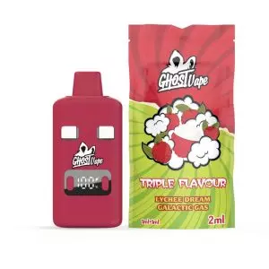Thc Ghost Vapes - Dual Flavours - Lychee Dream & Galactic Gas